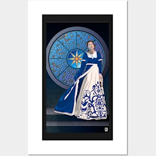 Rosette Window In Blue Posters and Art